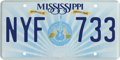 MS license plate NYF733