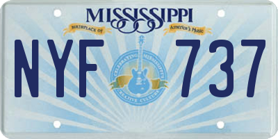 MS license plate NYF737