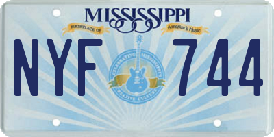 MS license plate NYF744