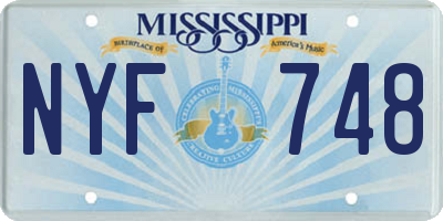 MS license plate NYF748