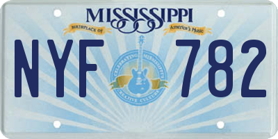 MS license plate NYF782