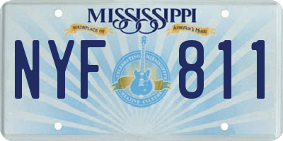 MS license plate NYF811