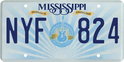 MS license plate NYF824