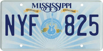 MS license plate NYF825