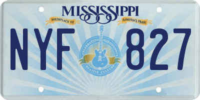 MS license plate NYF827