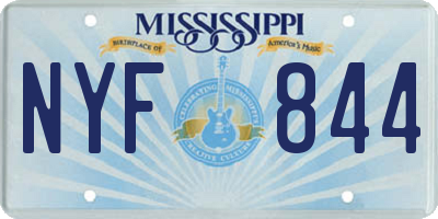 MS license plate NYF844