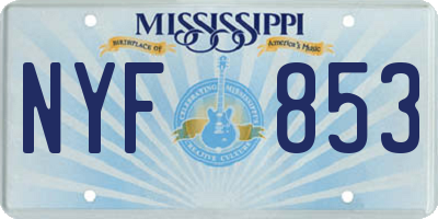 MS license plate NYF853