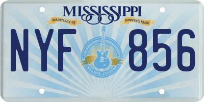 MS license plate NYF856