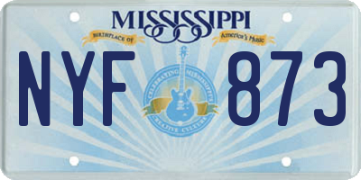 MS license plate NYF873