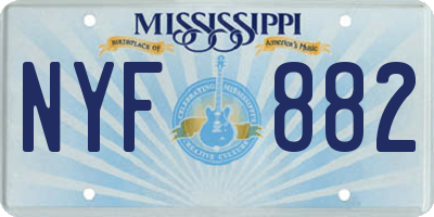 MS license plate NYF882