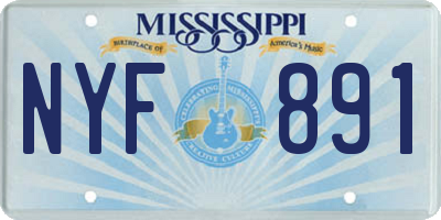 MS license plate NYF891
