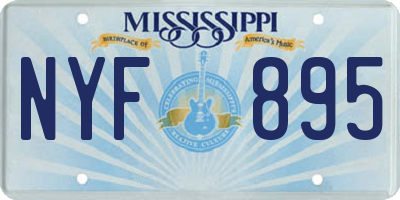 MS license plate NYF895