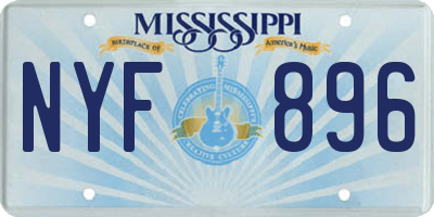 MS license plate NYF896