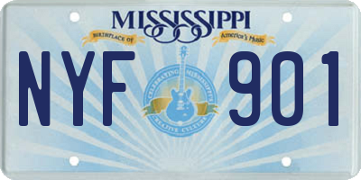 MS license plate NYF901