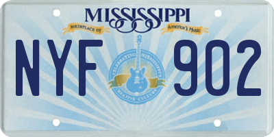 MS license plate NYF902