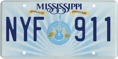 MS license plate NYF911