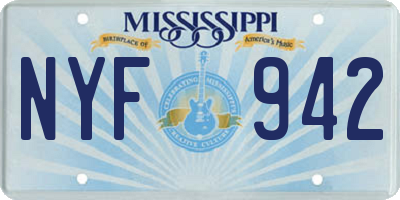 MS license plate NYF942