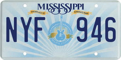 MS license plate NYF946
