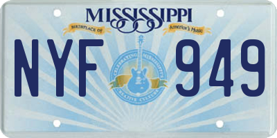 MS license plate NYF949
