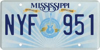 MS license plate NYF951