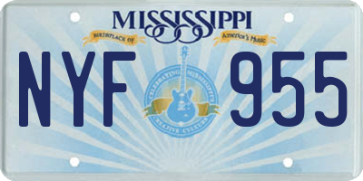 MS license plate NYF955