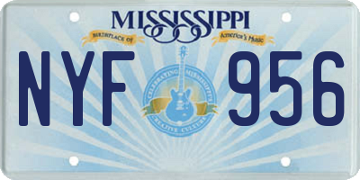 MS license plate NYF956