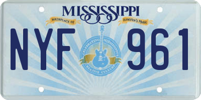 MS license plate NYF961