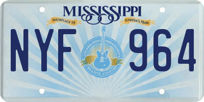 MS license plate NYF964