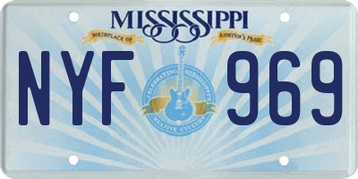 MS license plate NYF969
