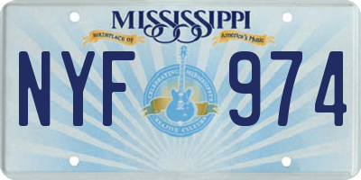 MS license plate NYF974