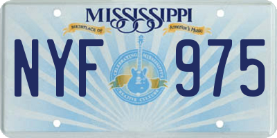 MS license plate NYF975