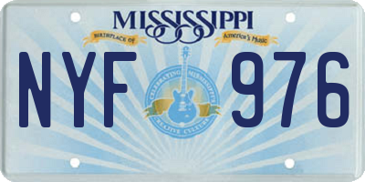 MS license plate NYF976