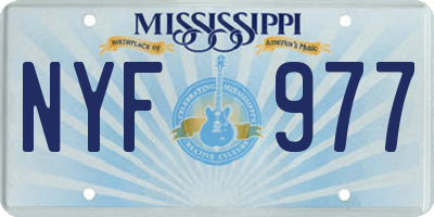 MS license plate NYF977
