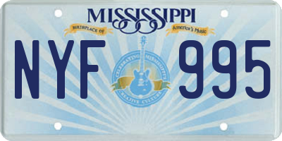 MS license plate NYF995