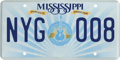 MS license plate NYG008