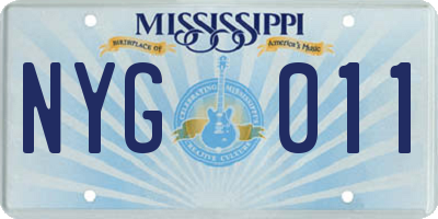 MS license plate NYG011