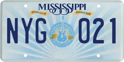 MS license plate NYG021