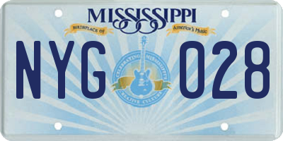 MS license plate NYG028