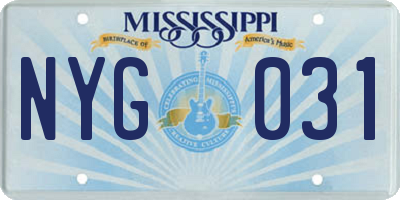 MS license plate NYG031
