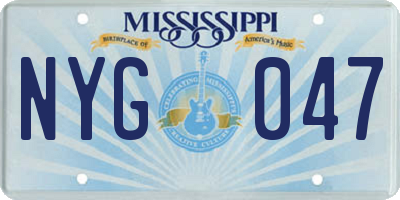 MS license plate NYG047
