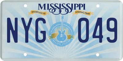 MS license plate NYG049