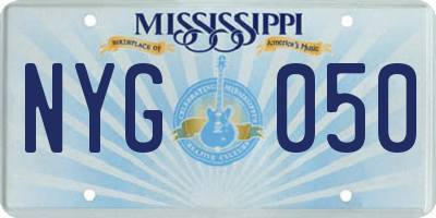 MS license plate NYG050