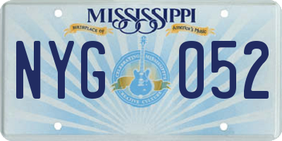 MS license plate NYG052
