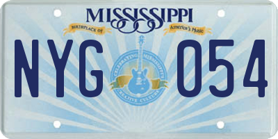MS license plate NYG054
