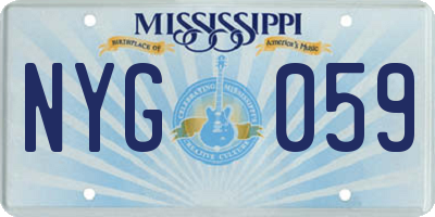 MS license plate NYG059