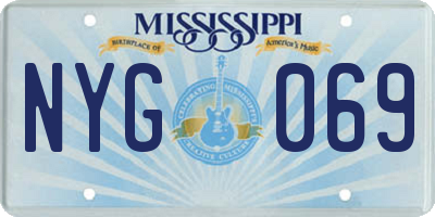 MS license plate NYG069