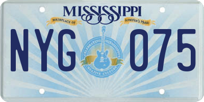 MS license plate NYG075