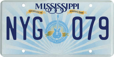 MS license plate NYG079