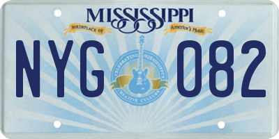 MS license plate NYG082