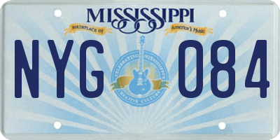 MS license plate NYG084